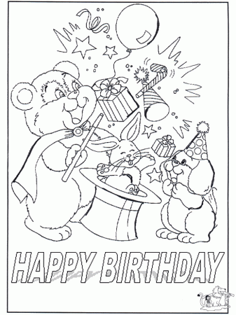 Happy Birthday Coloring Pages For Grandma : Happy Birthday 