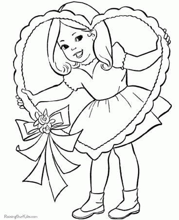 day coloring book pages valentines heart