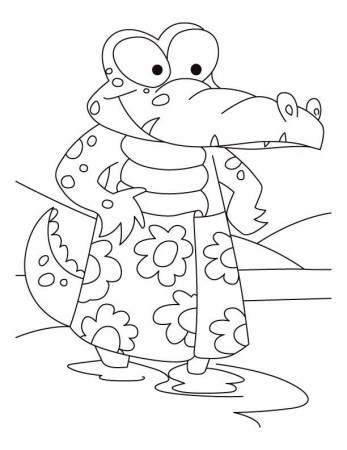Alligators new gown coloring pages | Download Free Alligators new 