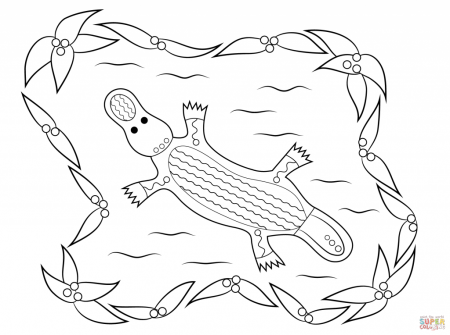 Platypus Aboriginal Art For Coloring Page - Animal - Pictures Of ...
