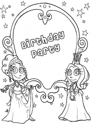 Magic Mirror at Birthday Party in Princesses Birthday Coloring ...
