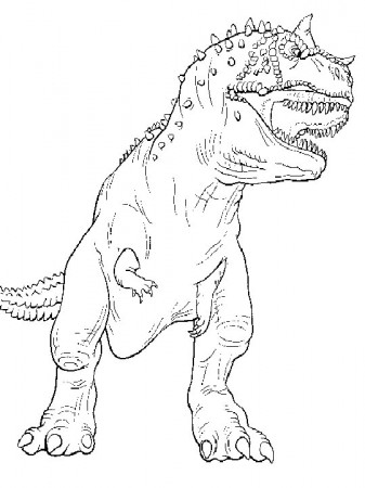 Jurassic Park Carnotaurus Coloring Page | Free Printable Coloring