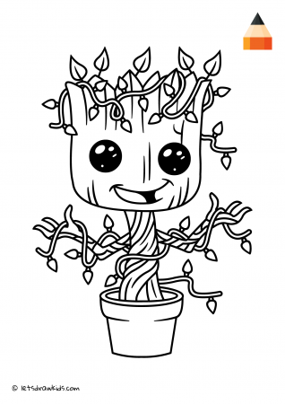 Coloring Page - Christmas Groot | Mermaid coloring pages ...