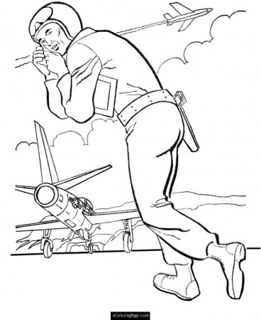 Happy Memorial Day Fighter Planes and Pilot | Coloring Page ...