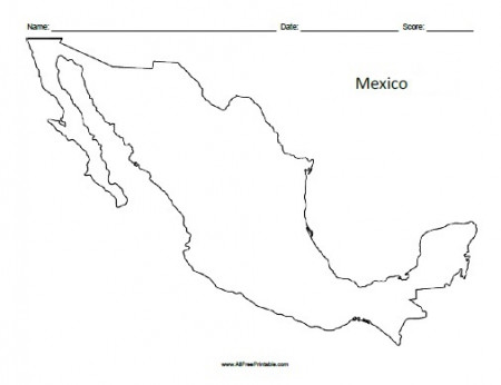 Mexico Outline Map | Free Printable