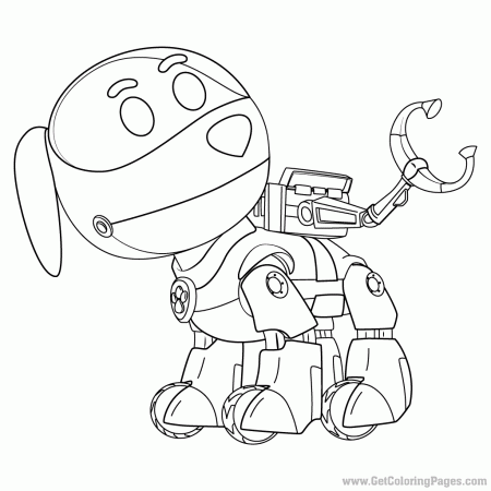 PAW Patrol Robo-Dog Coloring Page Dog Robot - Get Coloring Pages