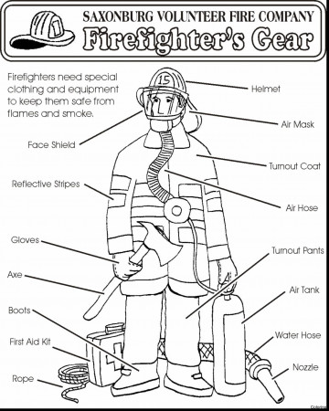 Firefighter Coloring Page Pages For Preschoolers At Getdrawings Book –  Stephenbenedictdyson