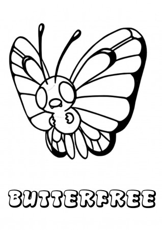 Butterfree coloring pages