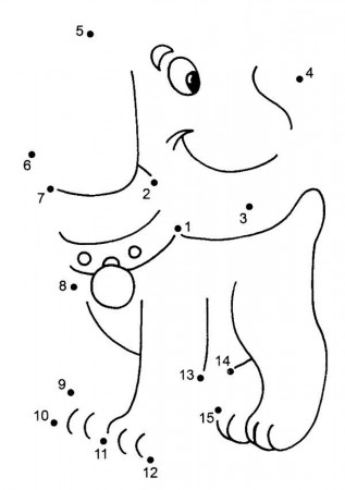 Dog Dot to Dot Coloring Pages for Kids | Coloring pages for kids, Dot  worksheets, Math coloring