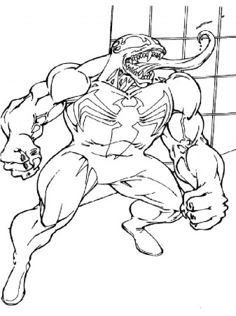 Venom coloring pages. Download and print Venom coloring pages