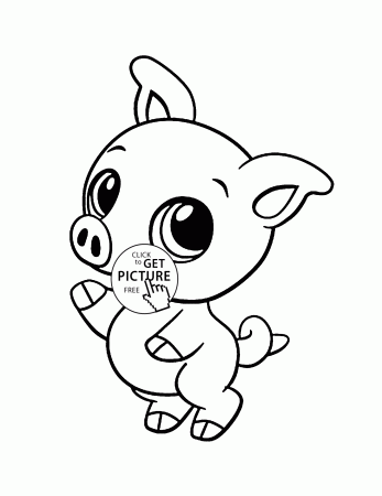 Baby Pig animal coloring page for kids, baby animal coloring pages  printables free - Wupp… | Farm animal coloring pages, Unicorn coloring pages,  Bear coloring pages
