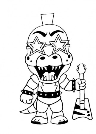 FNAF 9 Monty (Montgomery Gator) Coloring Pages - Printable