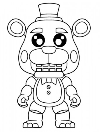 Chibi Freddy 5 Nights at Freddy's Coloring Page - Free Printable Coloring  Pages for Kids