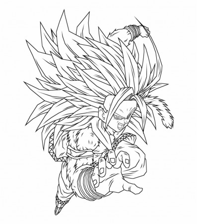 Goku Ssj5 Coloring Pages 3 By Morgan Goku - Clip Art Library