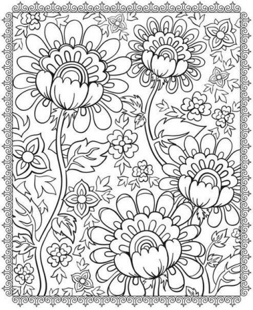Flower Coloring Pages for Adults - Best Coloring Pages For Kids