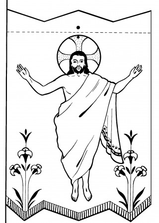 Children's Fellowship - Easter Coloring Pages : The Resurrection Luke 24:6  - Online Fellowship