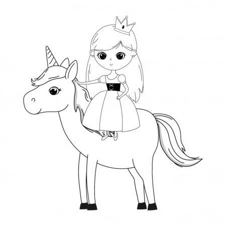 The Cutest Princess Coloring Pages for FREE! | Princess coloring pages, Unicorn  coloring pages, Princess coloring