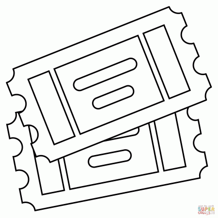 Admission Tickets Emoji coloring page | Free Printable Coloring Pages