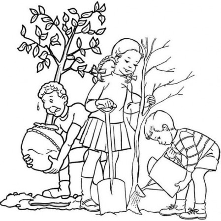 Free Arbor Day Coloring Pages PDF - Coloringfolder.com | Earth day coloring  pages, Tree coloring page, Coloring pages