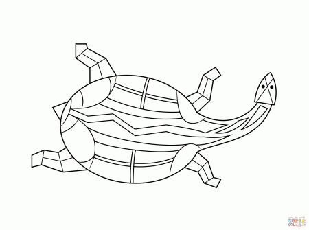 Aboriginal Painting of Turtle coloring page | Free Printable Coloring Pages