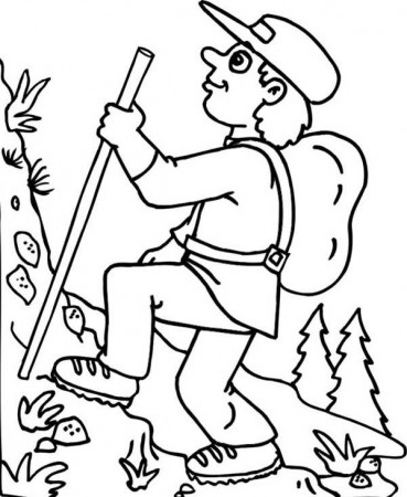 Summer Camp, : Hiking on Summer Camp Coloring Page | Camping ...