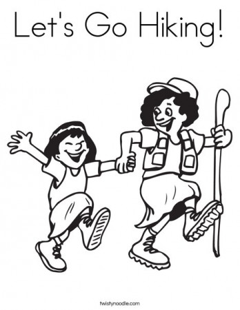 Let's Go Hiking Coloring Page - Twisty Noodle