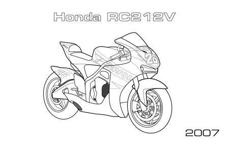 Repsol Honda Motorcycle Coloring Page - Car Coloring Pages
