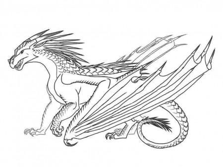 dragon coloring pages wings of fire skywing dragon from wings of ...