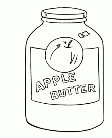 Bluebonkers : Jar of Apple Butter - Simple Objects to Color