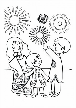 7 Diwali Coloring Pages / Coloring Pages For Kids & Children On ...