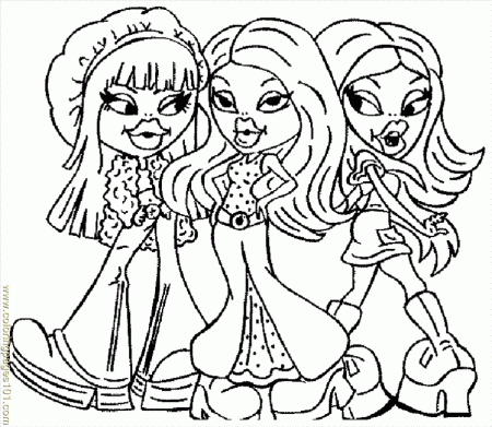 Bratz 00 Coloring Page for Kids - Free Bratz Printable Coloring Pages  Online for Kids - ColoringPages101.com | Coloring Pages for Kids