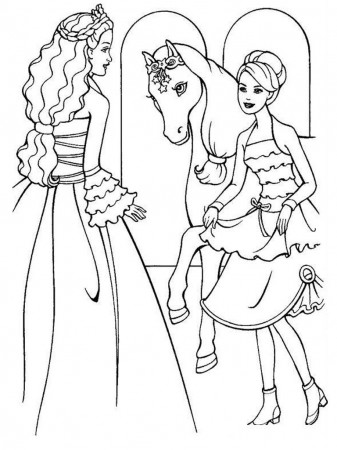 Free Barbie Coloring Pages To Save Image 19 - VoteForVerde.com