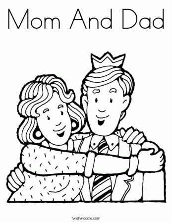 Mom And Dad Coloring Page - Twisty Noodle