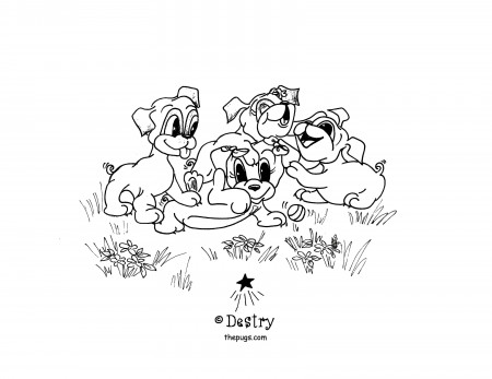 Coloring Pages Â» The Adventures of Hunter & Ramona Pug Series