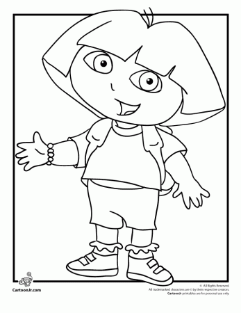 Dora Coloring Pages | Cartoon Jr.