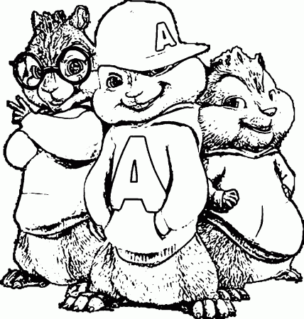 Alvin And The Chipmunks Coloring Page (4) | Wecoloringpage
