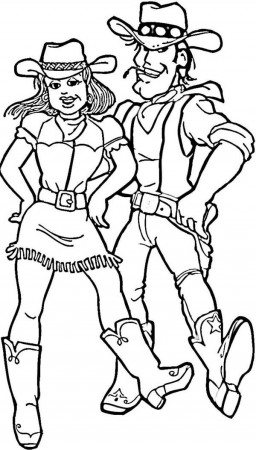 7 Pics of Cowboy Vest Coloring Pages - Dancing Cowboy and Cowgirl ...