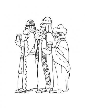 THREE WISE MEN coloring pages - Three Kings day celebration