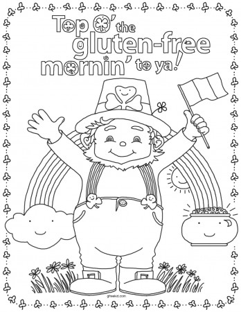 Simple St. Patrick's Day ideas and coloring page for gluten-free ...