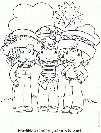 Coloring page : Strawberry Shortcake and friends - Coloring.me