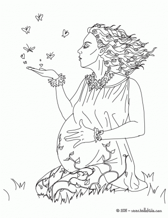 GREEK GODDESSES coloring pages - GAIA the Greek goddess of Earth
