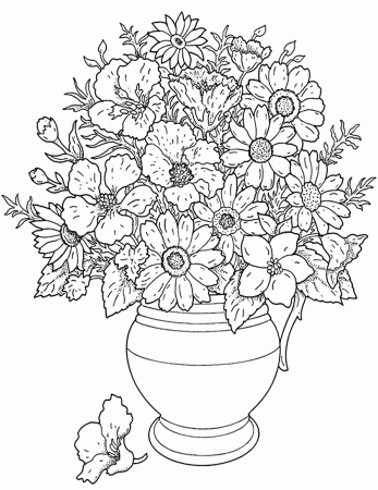 coloring pages of flowers for teenagers difficult | Only Coloring ...
