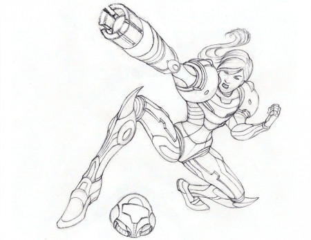 Samus Aran - Coloring Pages for Kids and for Adults
