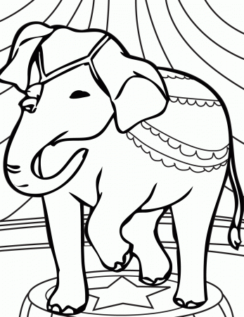 Coloring Page Of An Elephant - Coloring Page Photos