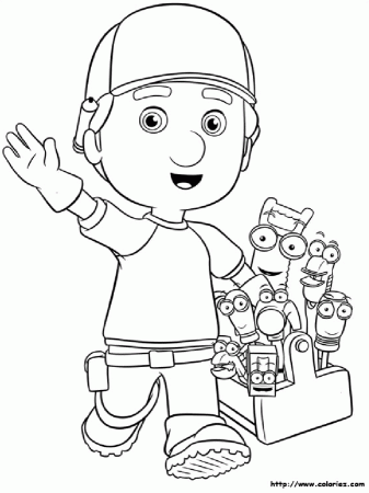 Image of Many and its tools to print and color - Handy Manny Kids Coloring  Pages