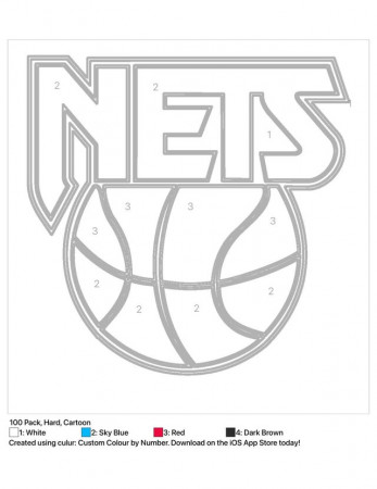 Retro nets logo color by number in honor of the big dub yesterday