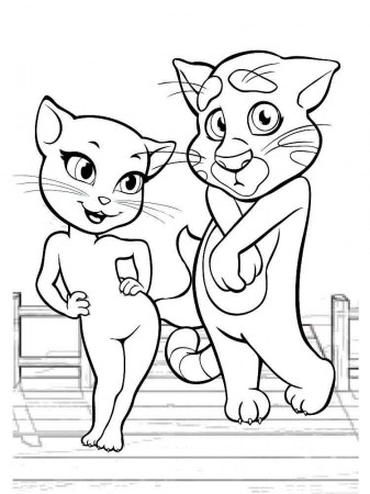 Tom and Angela coloring pages