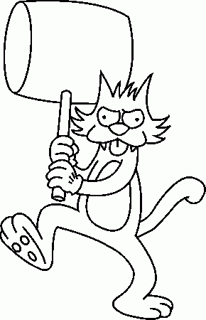 Free Cat Homer Simpson Coloring Pages Free Preschool For Kids