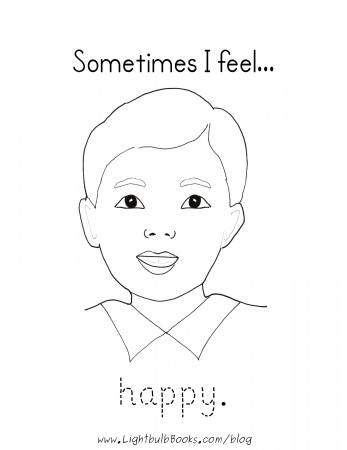 Happy - Feelings Coloring Page