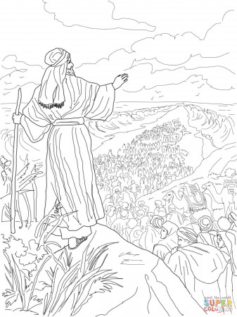 Israelites Crossing the Red Sea coloring page | Free Printable ...